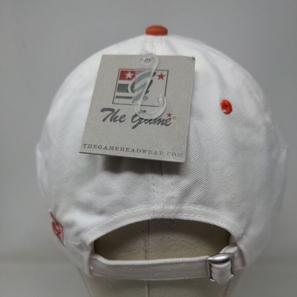 The Game Men's Slideback Hat White OSFM Embroidered Orange Crush Lacrosse Logo - Picture 8 of 10